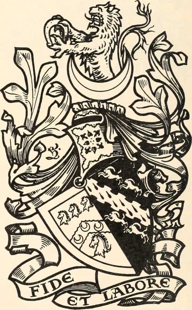 An illustration from Armorial families : a directory of gentlemen of coat-armour, 1905, leaf 77