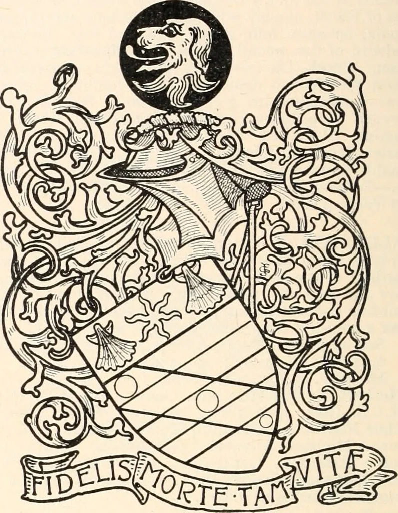 An illustration from Armorial families : a directory of gentlemen of coat-armour, 1905, leaf 79
