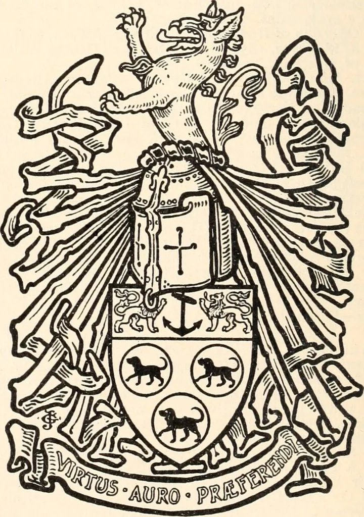 An illustration from Armorial families : a directory of gentlemen of coat-armour, 1905, leaf 79