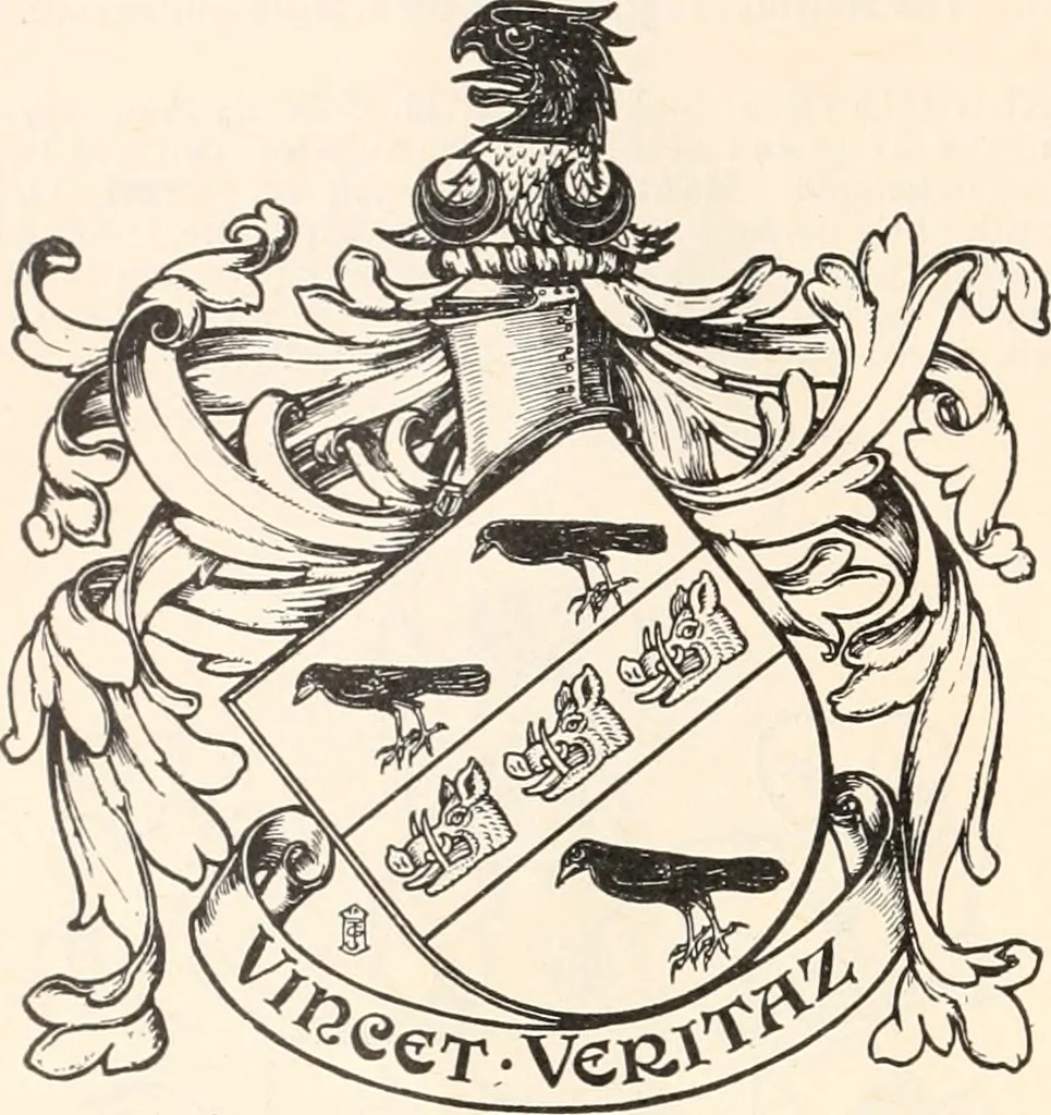 An illustration from Armorial families : a directory of gentlemen of coat-armour, 1905, leaf 83