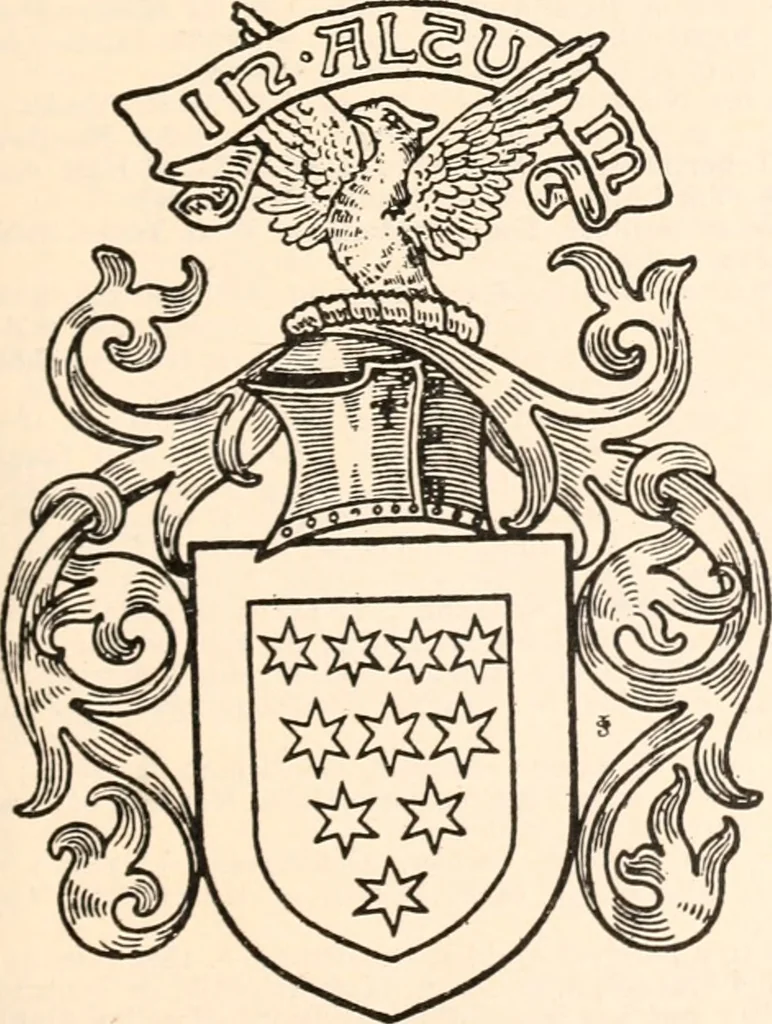 An illustration from Armorial families : a directory of gentlemen of coat-armour, 1905, leaf 84