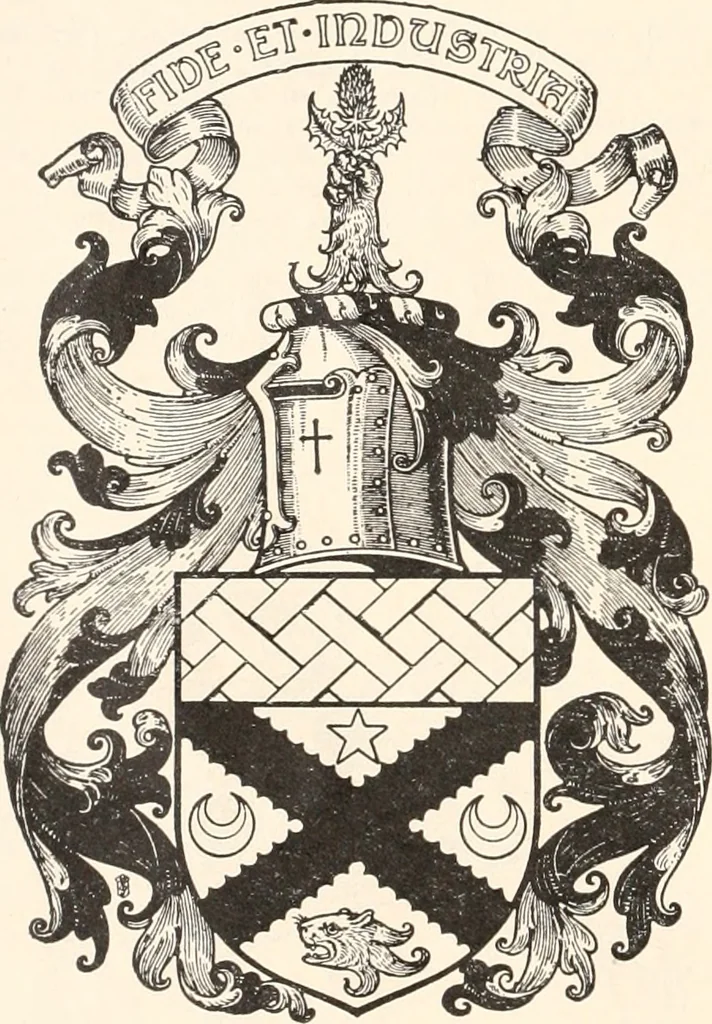 An illustration from Armorial families : a directory of gentlemen of coat-armour, 1905, leaf 89