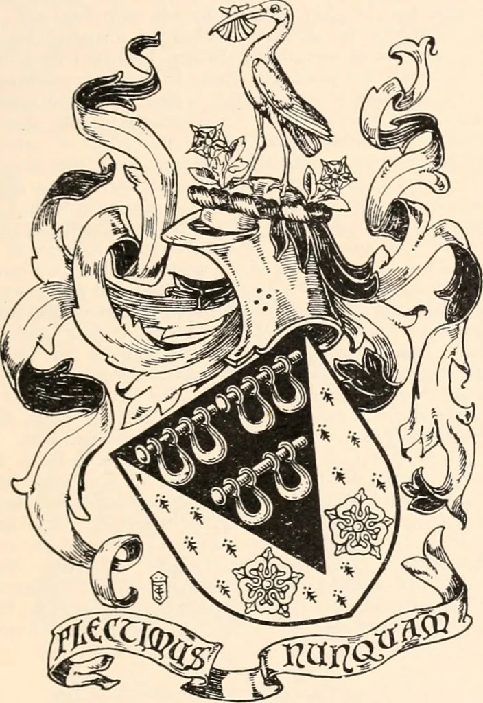 An illustration from Armorial families : a directory of gentlemen of coat-armour, 1905, leaf 90