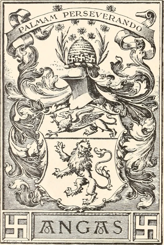 An illustration from Armorial families : a directory of gentlemen of coat-armour, 1905, leaf 91