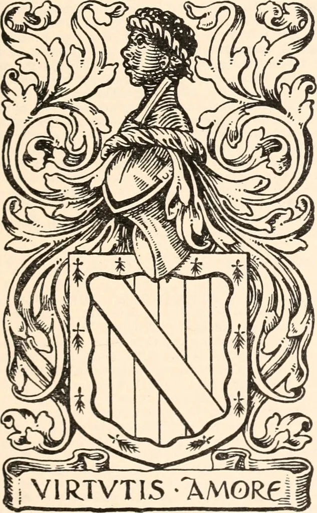 An illustration from Armorial families : a directory of gentlemen of coat-armour, 1905, leaf 92