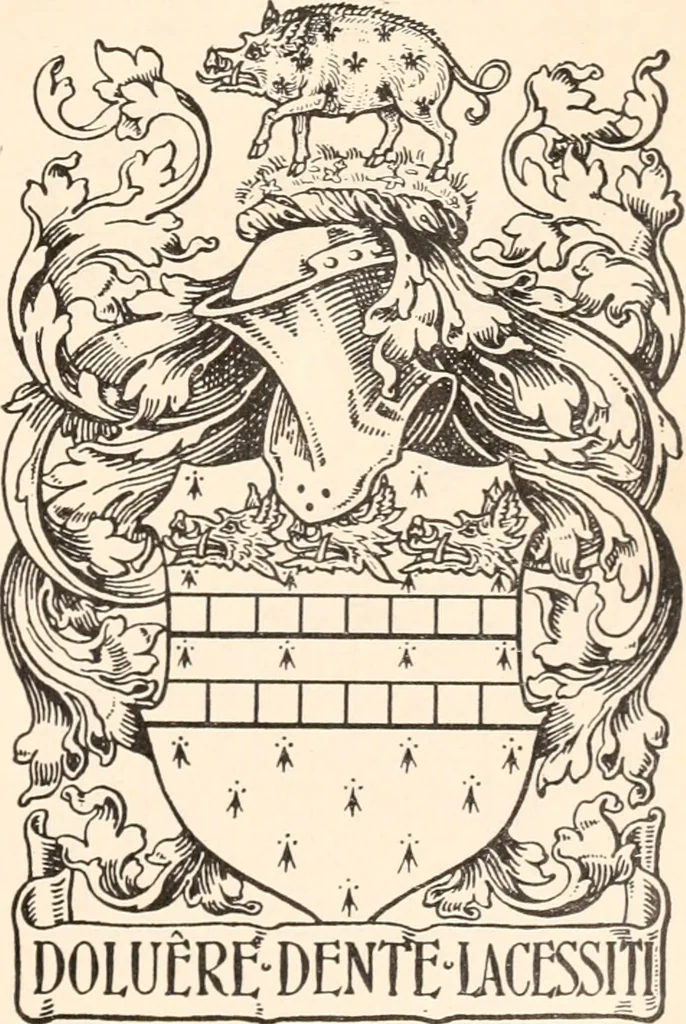 An illustration from Armorial families : a directory of gentlemen of coat-armour, 1905, leaf 96