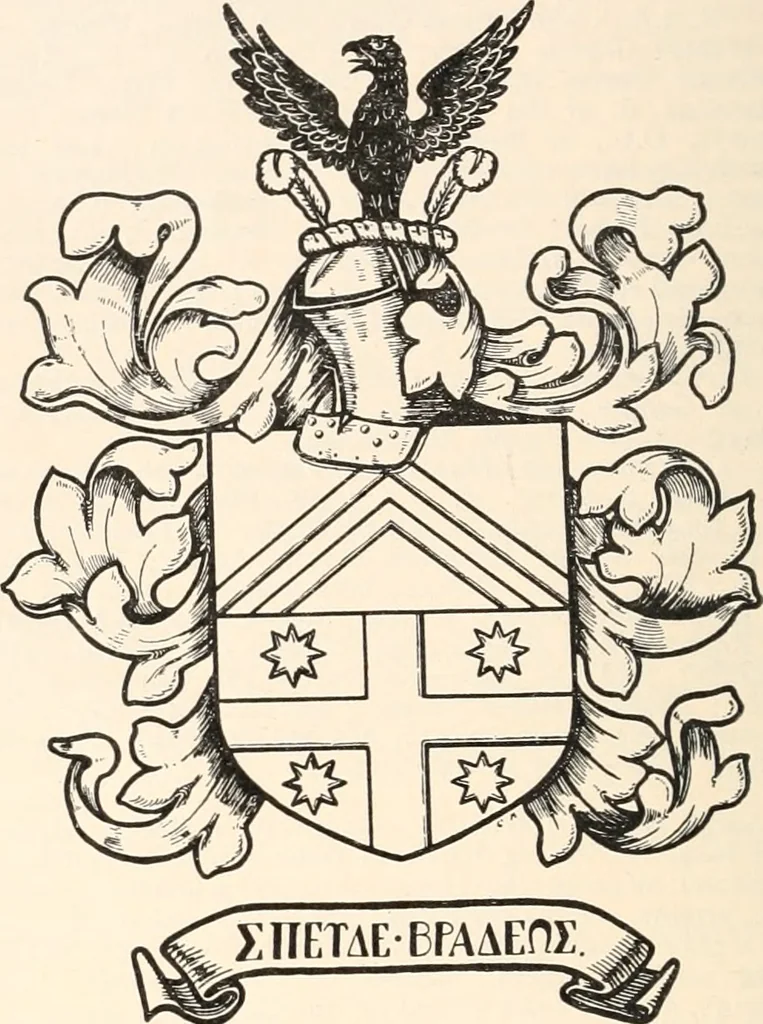 An illustration from Armorial families : a directory of gentlemen of coat-armour, 1905, leaf 97