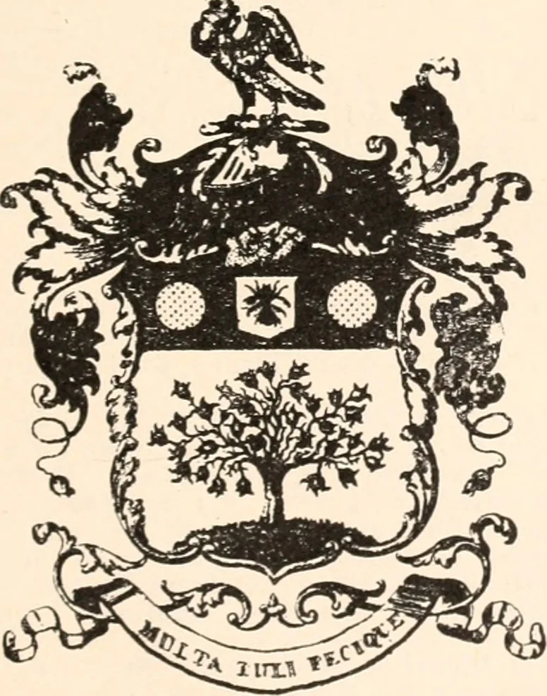 An illustration from Armorial families : a directory of gentlemen of coat-armour, 1905, leaf 98