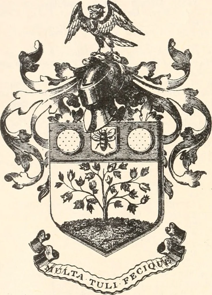 An illustration from Armorial families : a directory of gentlemen of coat-armour, 1905, leaf 99