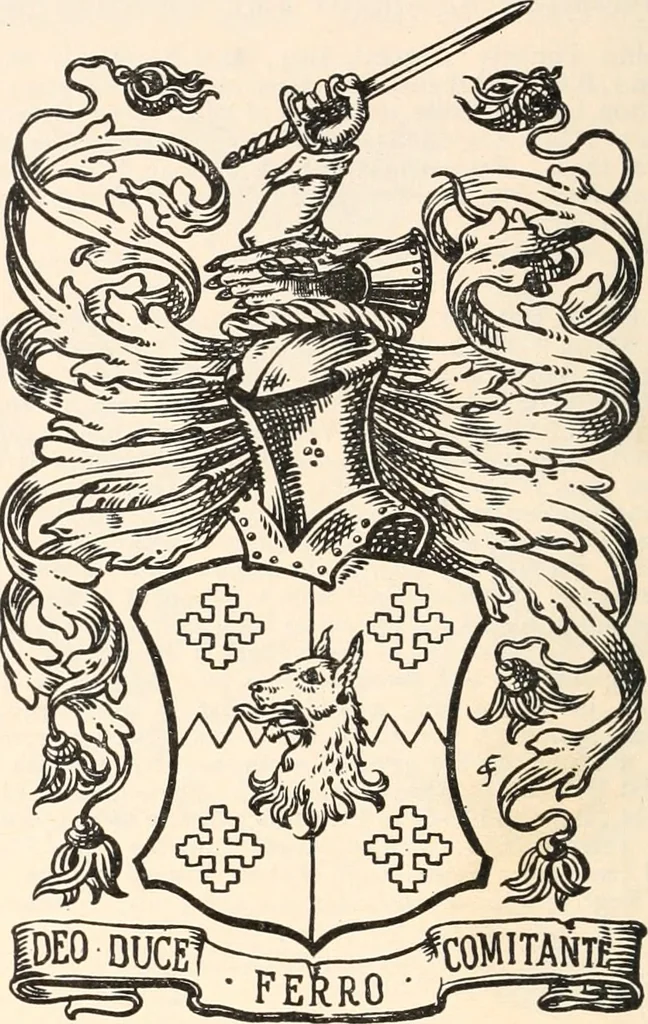 An illustration from Armorial families : a directory of gentlemen of coat-armour, 1905, leaf 99