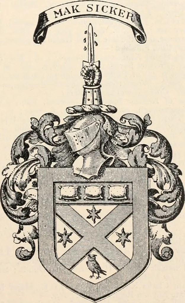 An illustration from Armorial families : a directory of gentlemen of coat-armour, 1905, leaf 100