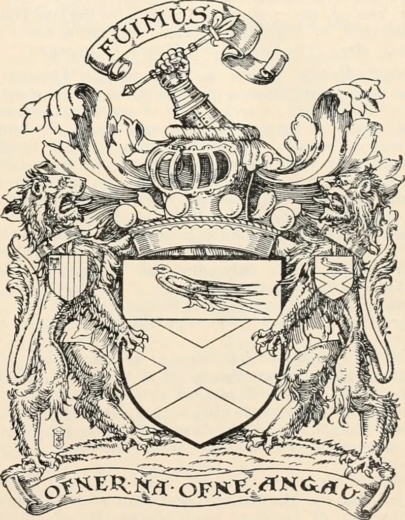 An illustration from Armorial families : a directory of gentlemen of coat-armour, 1905, leaf 104