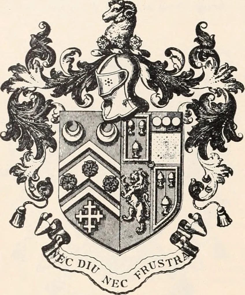 An illustration from Armorial families : a directory of gentlemen of coat-armour, 1905, leaf 107