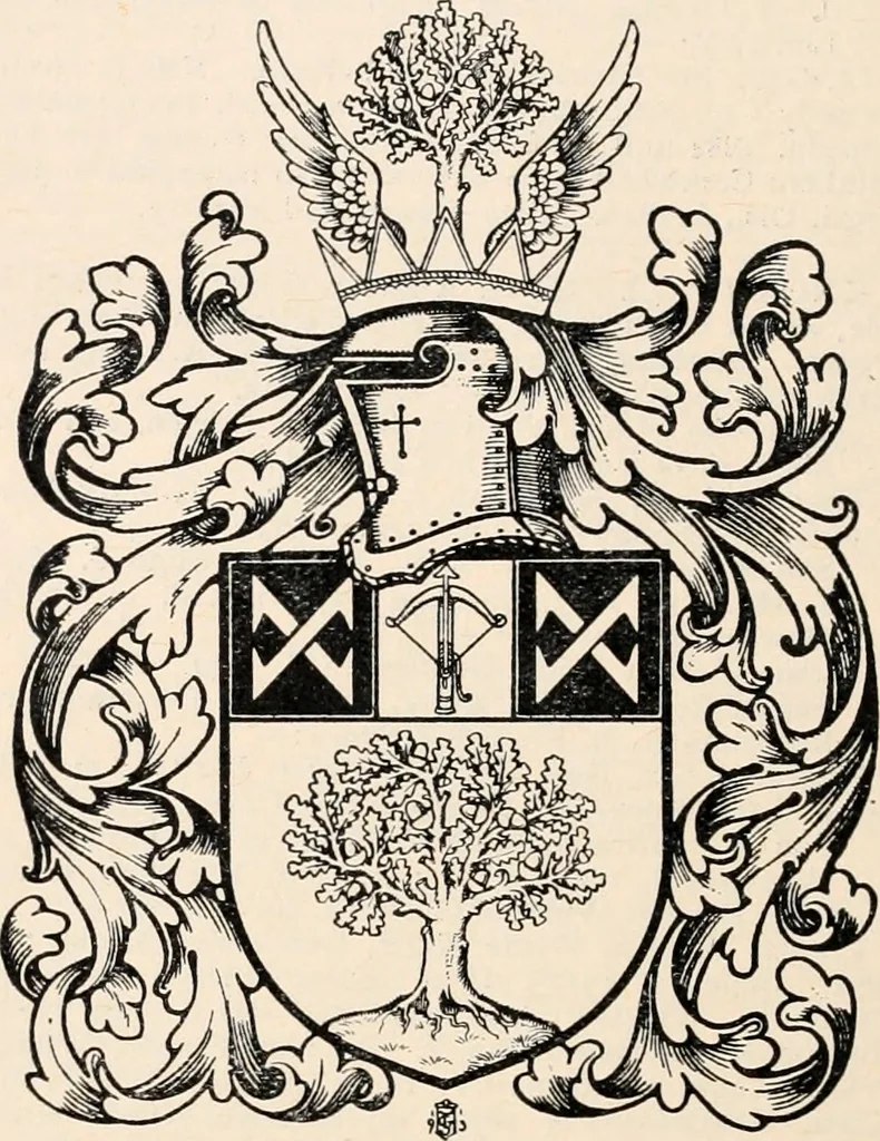 An illustration from Armorial families : a directory of gentlemen of coat-armour, 1905, leaf 109