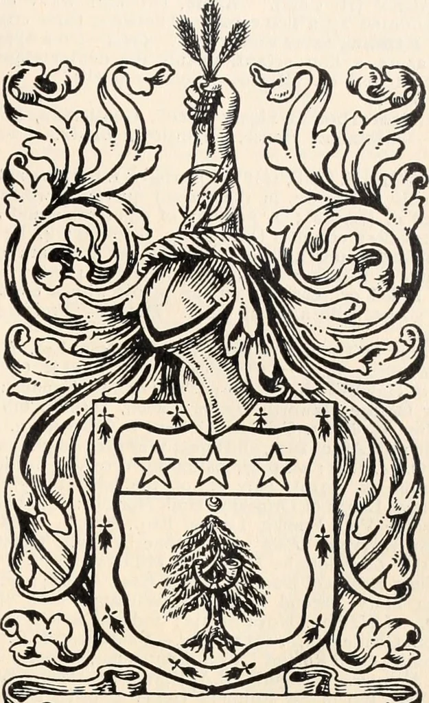 An illustration from Armorial families : a directory of gentlemen of coat-armour, 1905, leaf 110