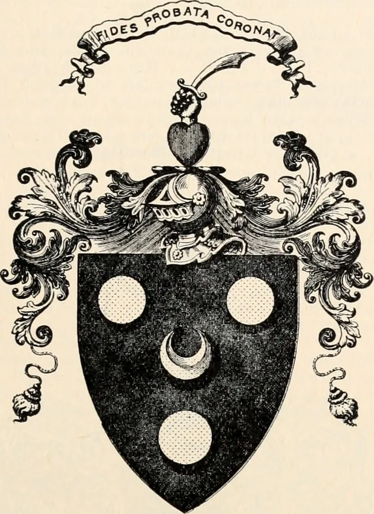 An illustration from Armorial families : a directory of gentlemen of coat-armour, 1905, leaf 112