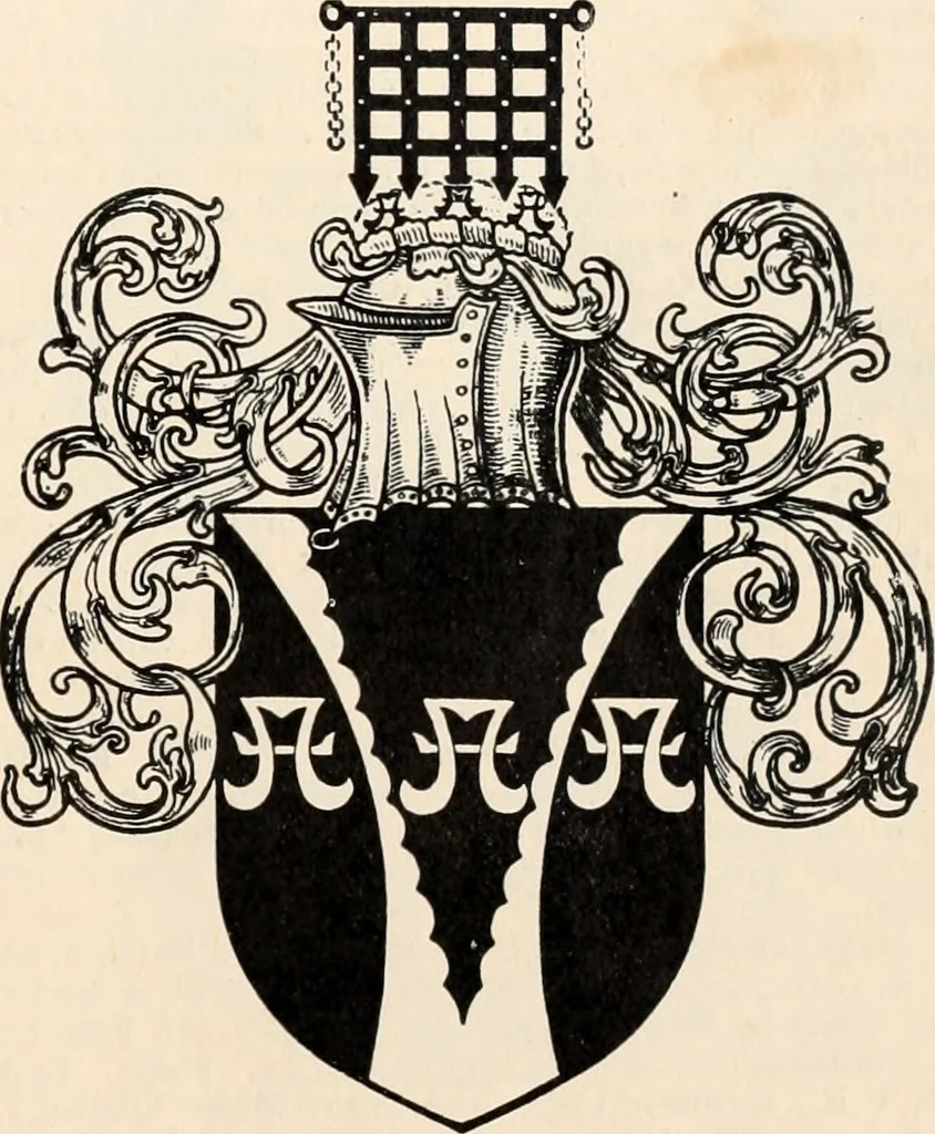 An illustration from Armorial families : a directory of gentlemen of coat-armour, 1905, leaf 122