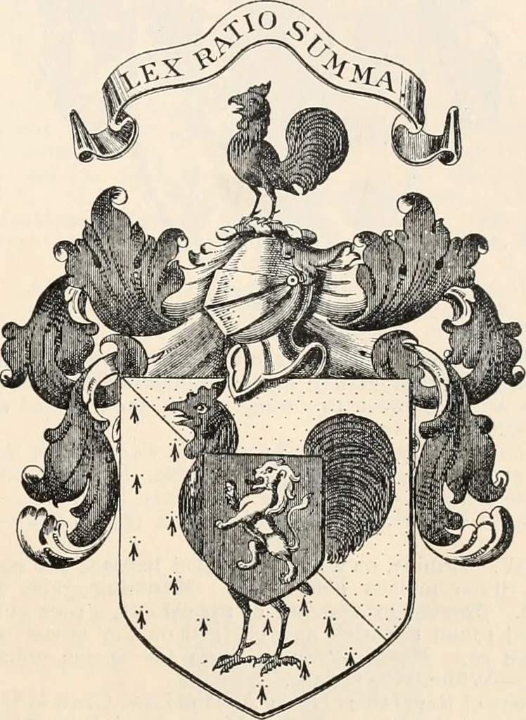 An illustration from Armorial families : a directory of gentlemen of coat-armour, 1905, leaf 128
