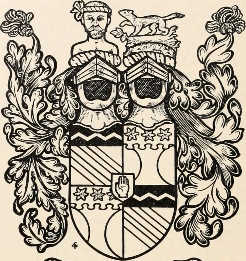 An illustration from Armorial families : a directory of gentlemen of coat-armour, 1905, leaf 129
