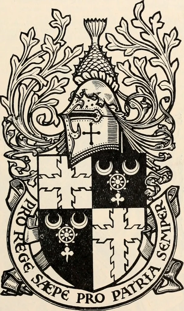 An illustration from Armorial families : a directory of gentlemen of coat-armour, 1905, leaf 132