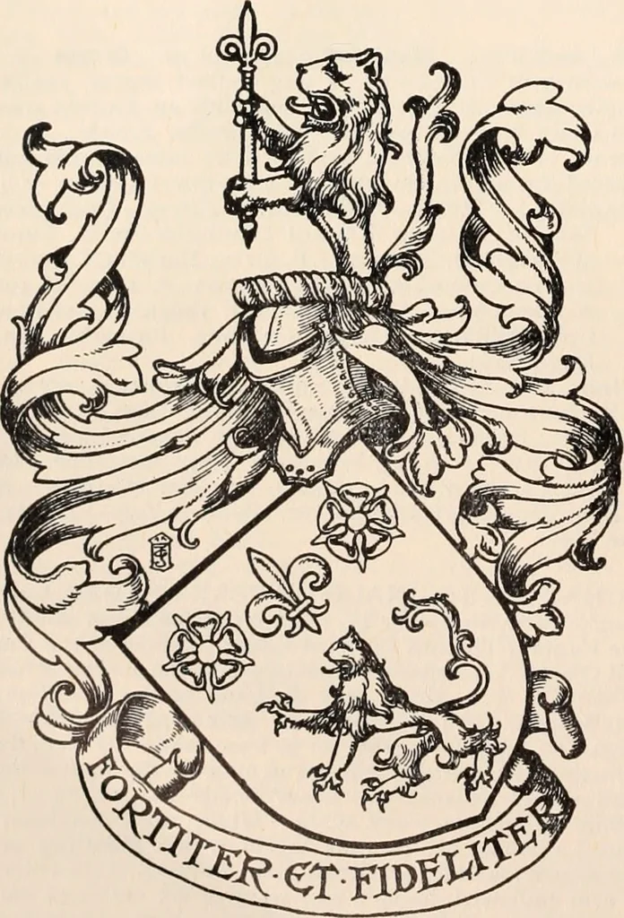 An illustration from Armorial families : a directory of gentlemen of coat-armour, 1905, leaf 137