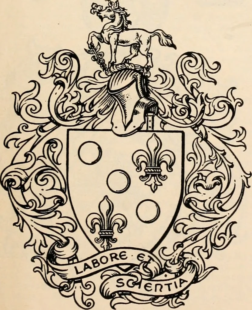 An illustration from Armorial families : a directory of gentlemen of coat-armour, 1905, leaf 14