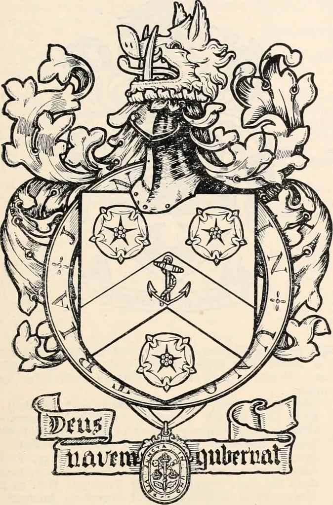 An illustration from Armorial families : a directory of gentlemen of coat-armour, 1905, leaf 140