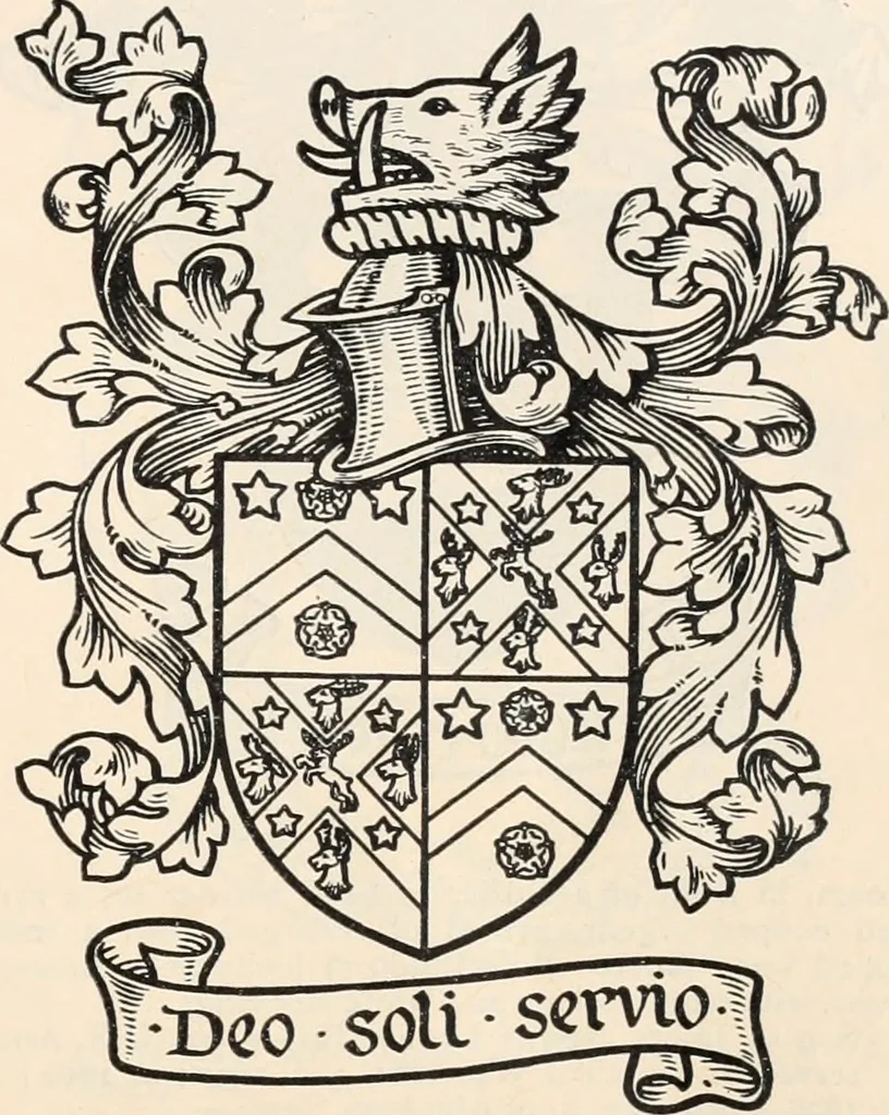 An illustration from Armorial families : a directory of gentlemen of coat-armour, 1905, leaf 140