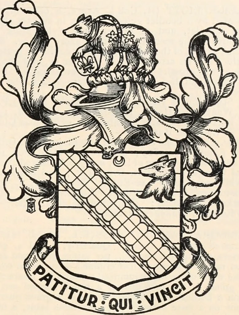 An illustration from Armorial families : a directory of gentlemen of coat-armour, 1905, leaf 142
