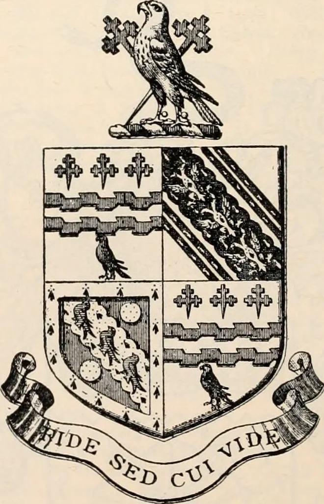An illustration from Armorial families : a directory of gentlemen of coat-armour, 1905, leaf 145