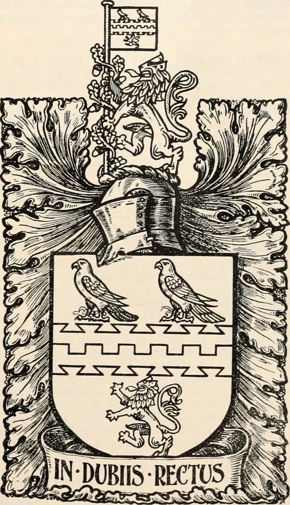 An illustration from Armorial families : a directory of gentlemen of coat-armour, 1905, leaf 146