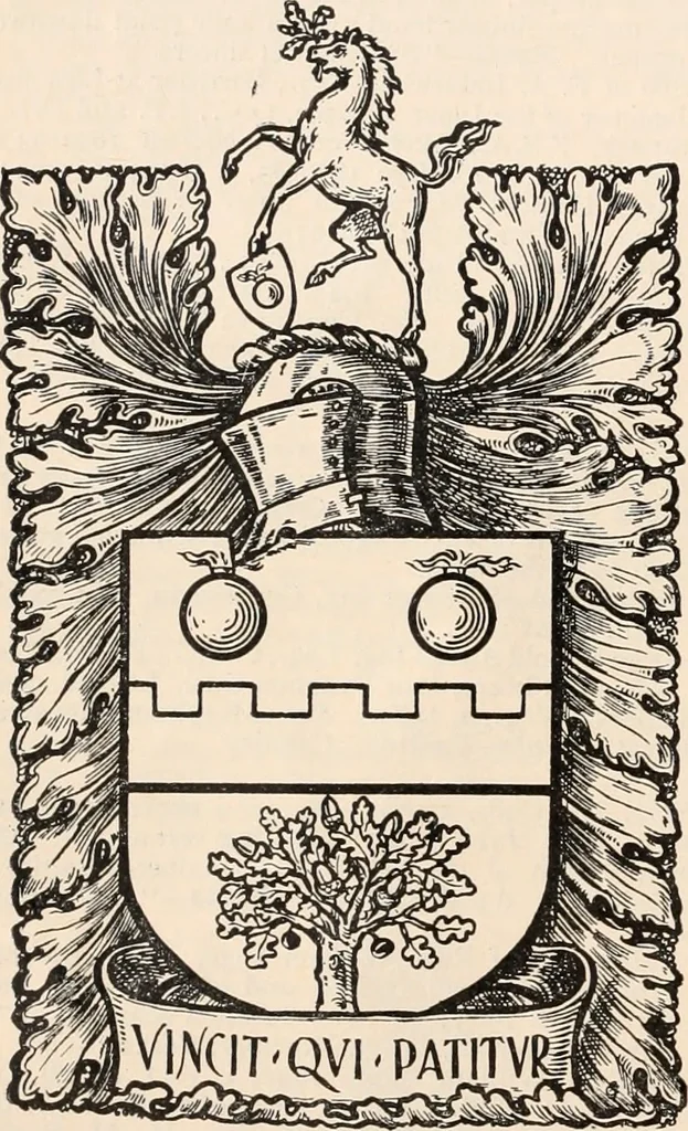 An illustration from Armorial families : a directory of gentlemen of coat-armour, 1905, leaf 15