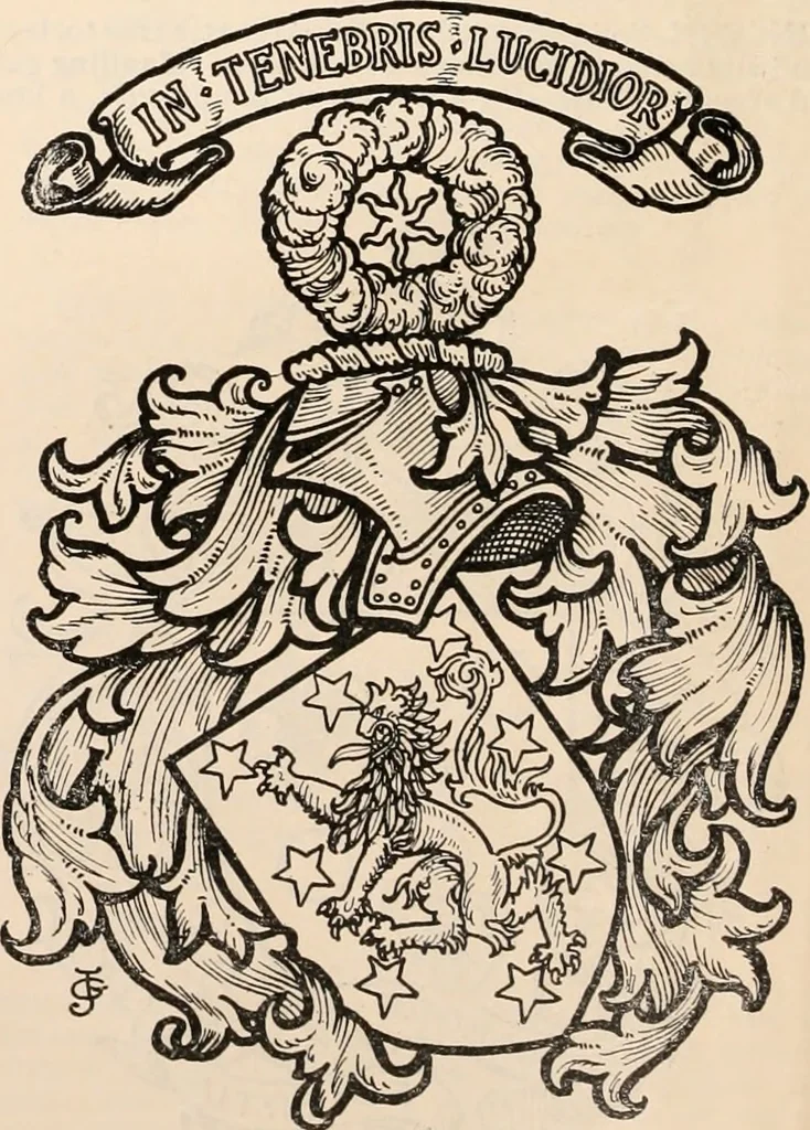An illustration from Armorial families : a directory of gentlemen of coat-armour, 1905, leaf 15