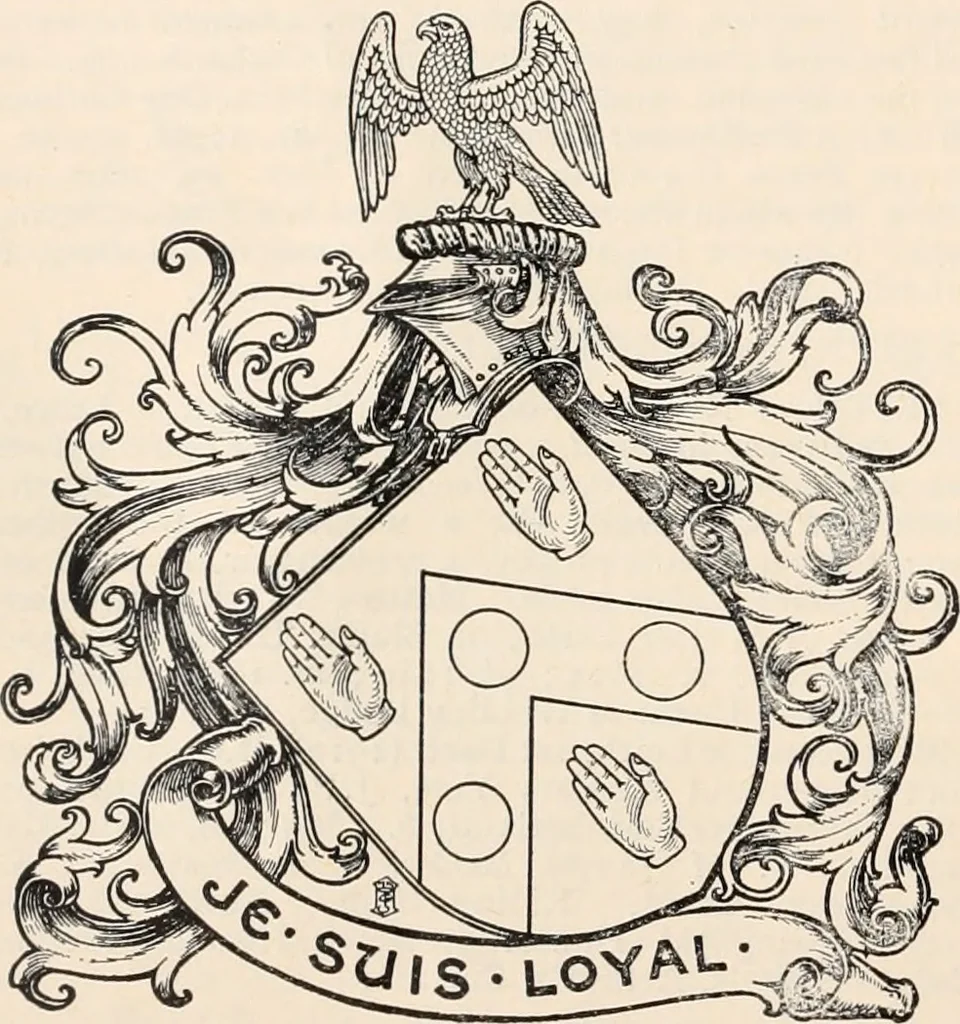 An illustration from Armorial families : a directory of gentlemen of coat-armour, 1905, leaf 155