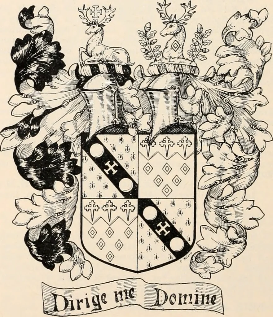 An illustration from Armorial families : a directory of gentlemen of coat-armour, 1905, leaf 155