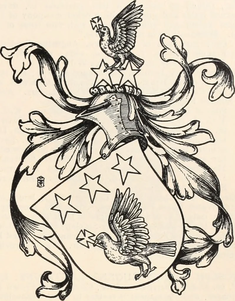 An illustration from Armorial families : a directory of gentlemen of coat-armour, 1905, leaf 156