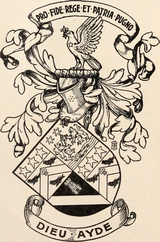 An illustration from Armorial families : a directory of gentlemen of coat-armour, 1905, leaf 157