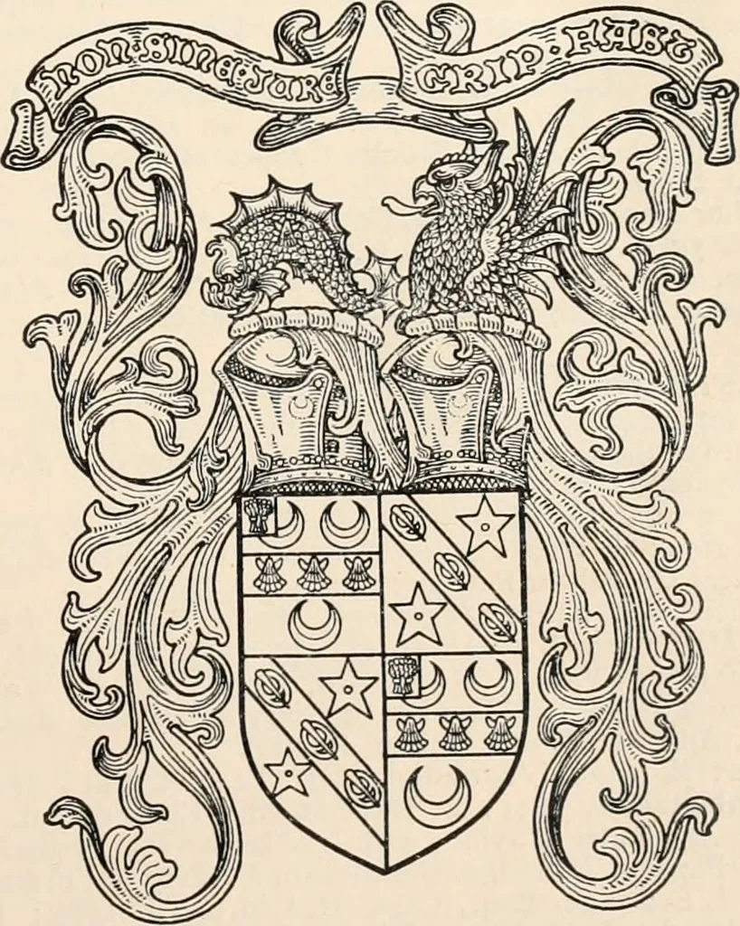 An illustration from Armorial families : a directory of gentlemen of coat-armour, 1905, leaf 160
