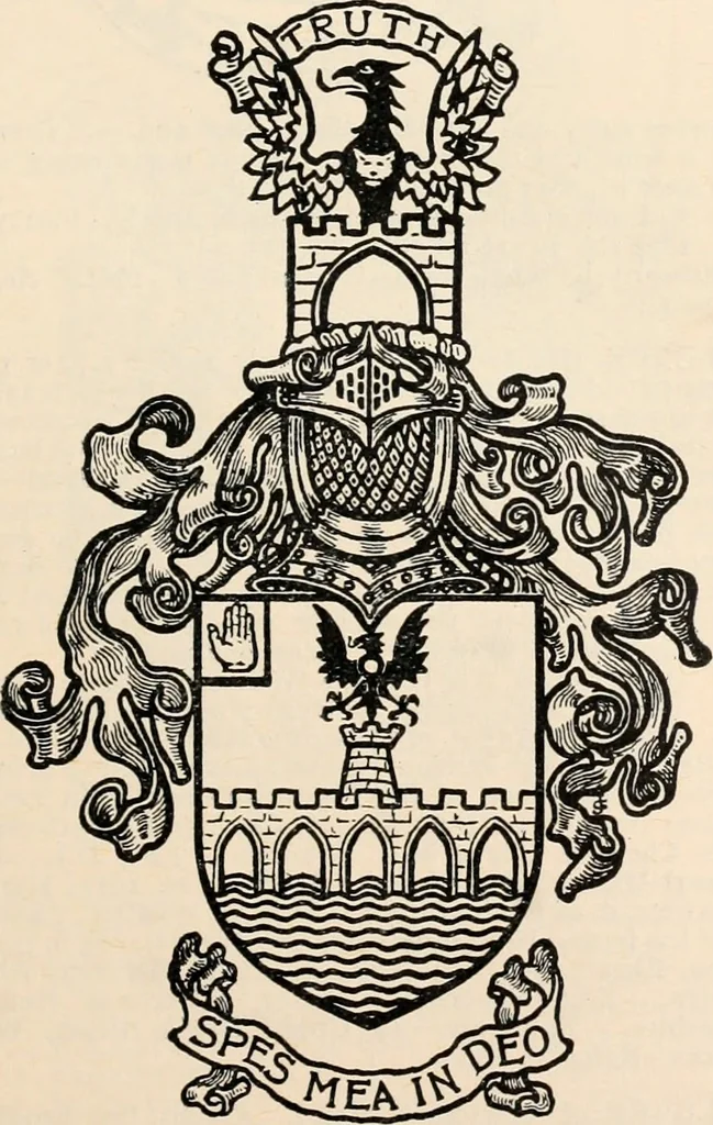 An illustration from Armorial families : a directory of gentlemen of coat-armour, 1905, leaf 162