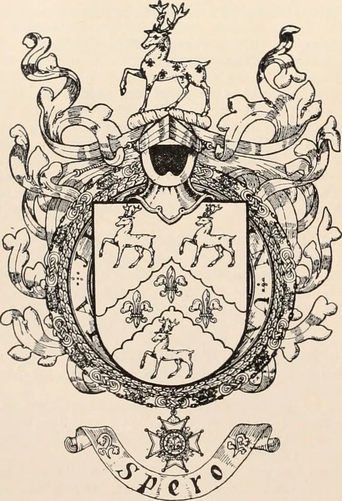 An illustration from Armorial families : a directory of gentlemen of coat-armour, 1905, leaf 163
