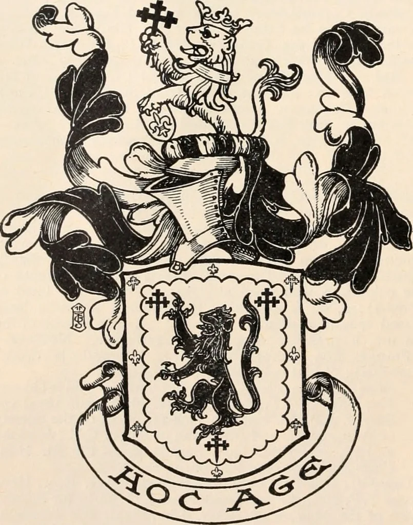 An illustration from Armorial families : a directory of gentlemen of coat-armour, 1905, leaf 165