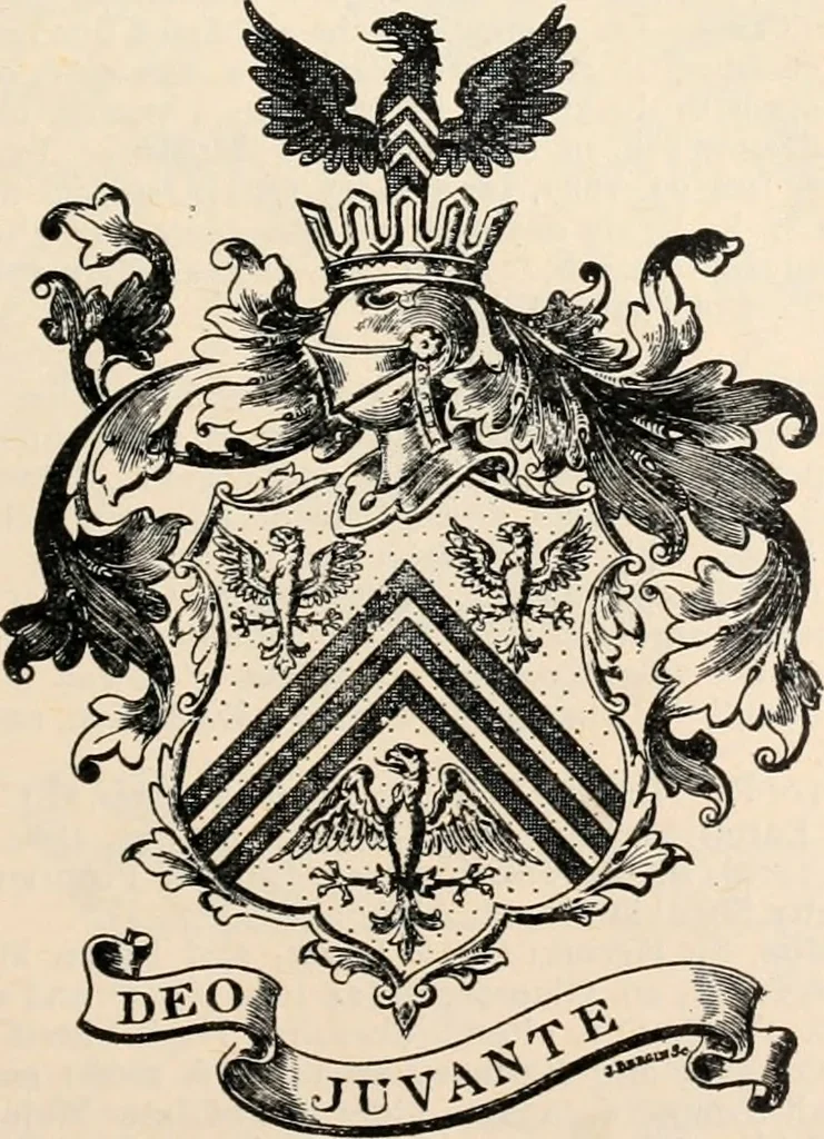 An illustration from Armorial families : a directory of gentlemen of coat-armour, 1905, leaf 166