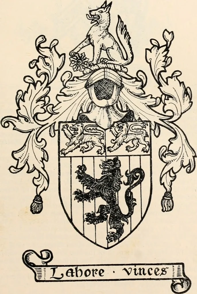An illustration from Armorial families : a directory of gentlemen of coat-armour, 1905, leaf 168