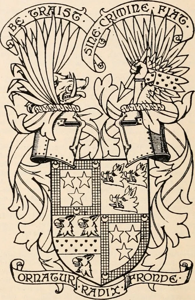 An illustration from Armorial families : a directory of gentlemen of coat-armour, 1905, leaf 17