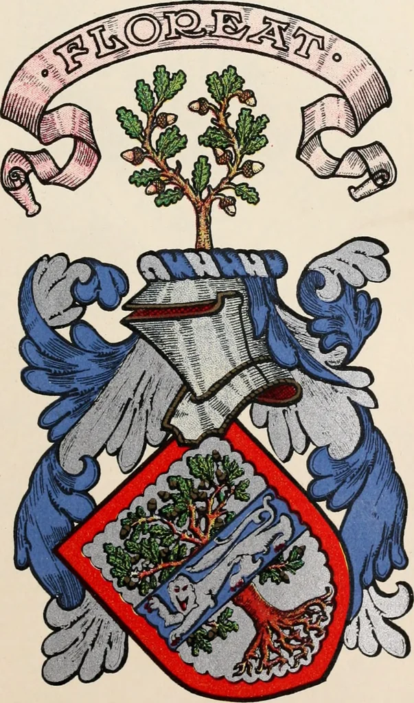 An illustration from Armorial families : a directory of gentlemen of coat-armour, 1905, leaf 180