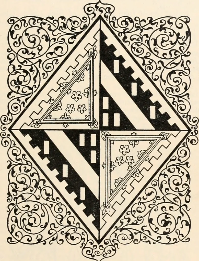 An illustration from Armorial families : a directory of gentlemen of coat-armour, 1905, leaf 182