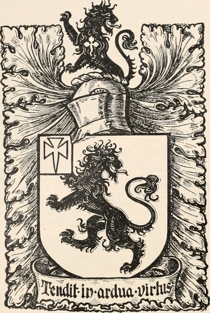 An illustration from Armorial families : a directory of gentlemen of coat-armour, 1905, leaf 187