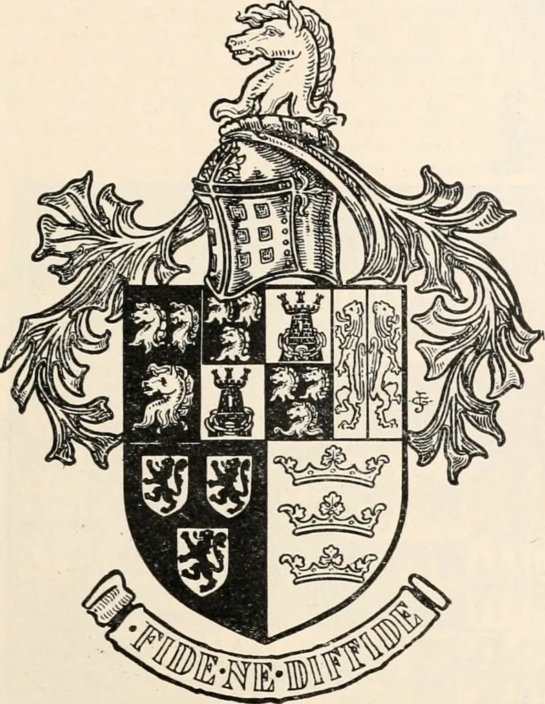 An illustration from Armorial families : a directory of gentlemen of coat-armour, 1905, leaf 188
