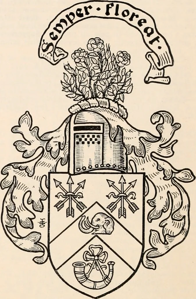 An illustration from Armorial families : a directory of gentlemen of coat-armour, 1905, leaf 19