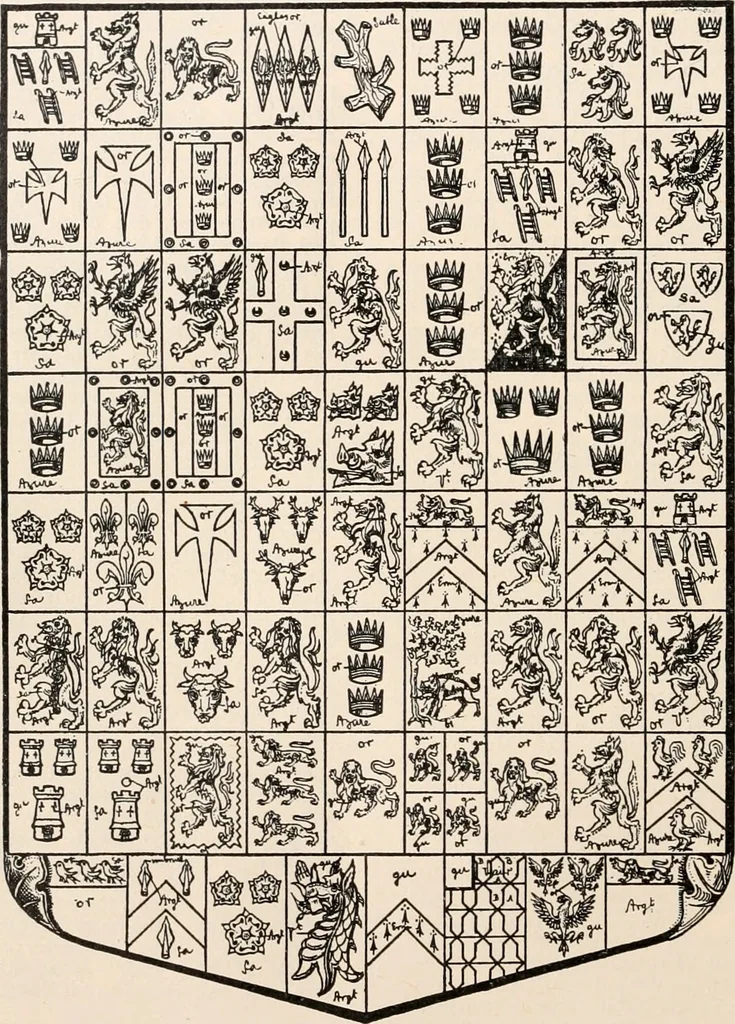 An illustration from Armorial families : a directory of gentlemen of coat-armour, 1905, leaf 191